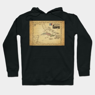 Old Map - Vintage - Cuba Hoodie